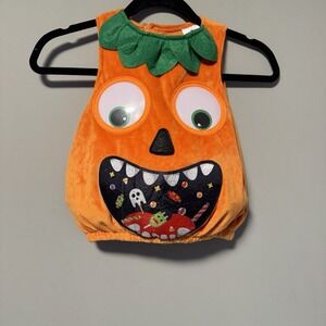 2piece Pumpkin Toddler‎ Costume With Movable Eyes And Hat Sz 2T